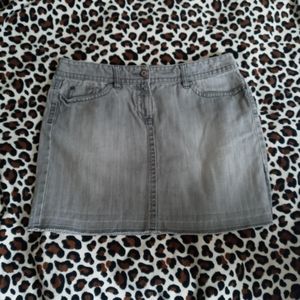 Loft grey denim mini skirt, size 8